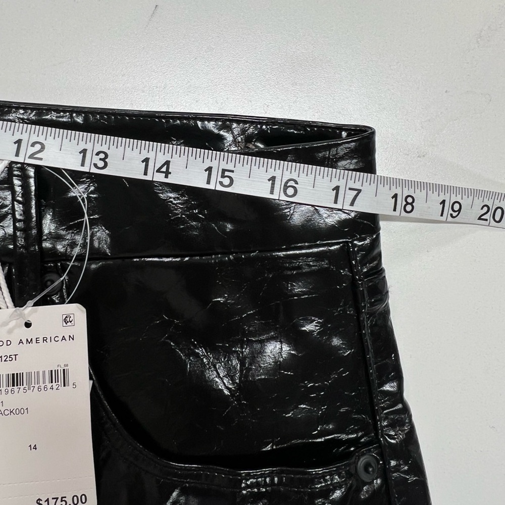 Good American Classic Croc Embossed Faux Leather Ankle Pants New With Tags 14 - Picture 8 of 13